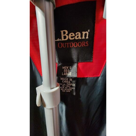 L.L. Bean Outdoors ORF01 Men's Large Coat Winter Parka Coat Red/gray - Picture 9 of 11